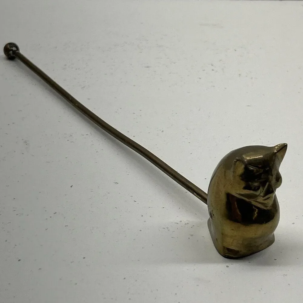 Vintage 1970’s Brass Owl 11 1/2”‎ Candle Snuffer